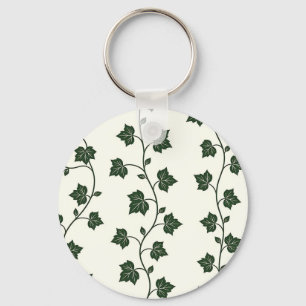 Ivy Vine Seamless Pattern Classic Green Key Ring