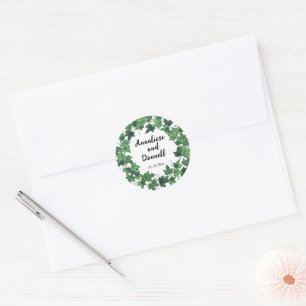 Ivy Wedding Classic Round Sticker