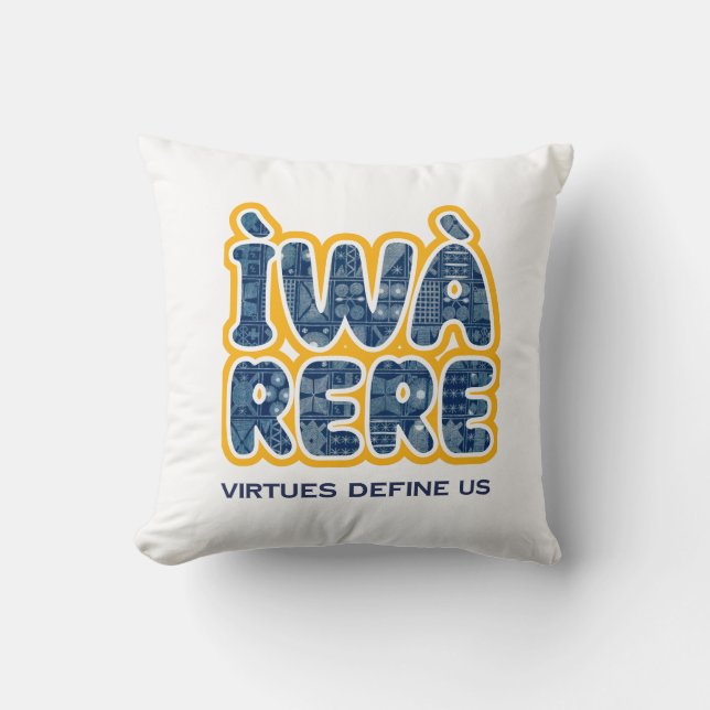 Iwa Rere throw pillow (Front)