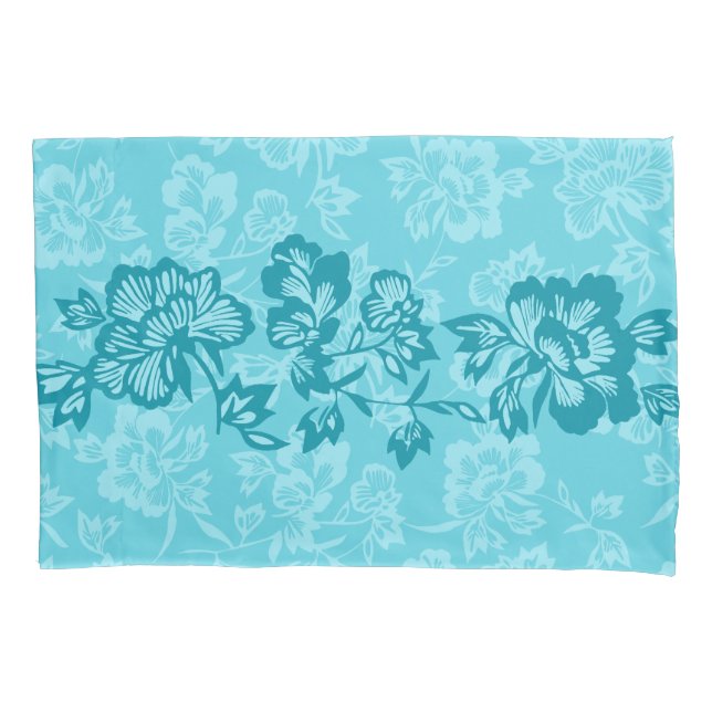 Iwalani Vintage Hawaiian Floral Band Reversible Pillowcase (Front)