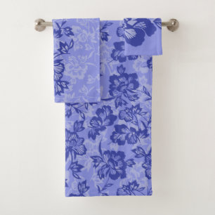 Iwalani Vintage Hawaiian Floral Coordinates- Lilac Bath Towel Set