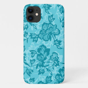 Iwalani Vintage Hawaiian Teal Floral iPhone 11 Case