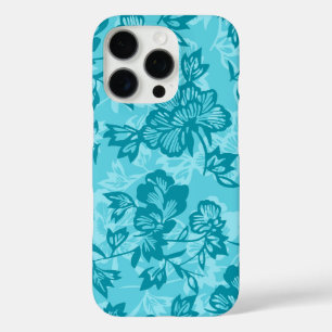Iwalani Vintage Hawaiian Teal Floral iPhone 16 Pro Case