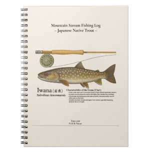 Iwana Mountain Stream Fishing Log Photo Notebook