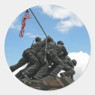 Iwo Jima Memorial in Washington DC Classic Round Sticker