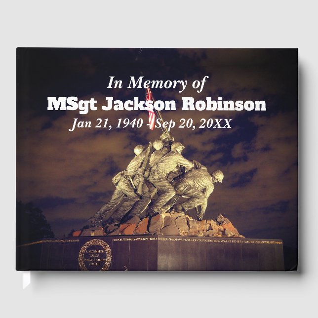 Iwo Jima Memorial USA Veteran Guest Book (Front)