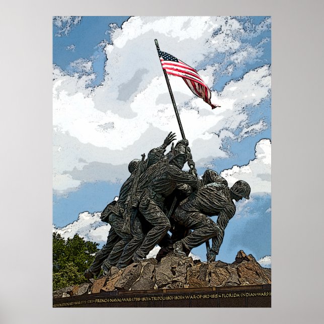 Iwo Jima - Posterised Poster (Front)