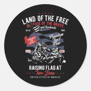 Iwo Jima - World War Second Classic Round Sticker