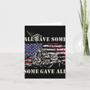 Iwo Jima Wwii Veteran 4th Of July Army Us Flag Ret Card