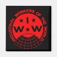 IWW Logo, Wobblies - One Big Union Magnet