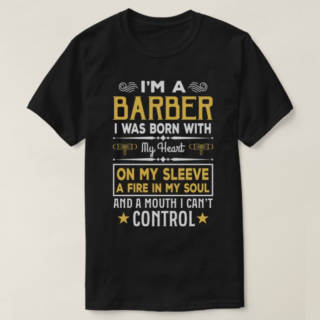 Ix27m A Barber Gifts Funny Barber T-Shirt (Design Front)