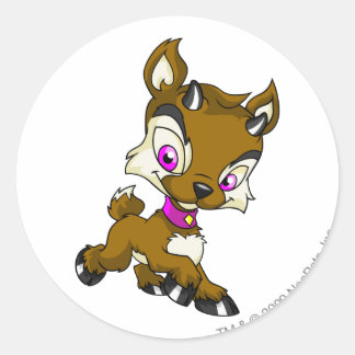 Ixi Brown Classic Round Sticker