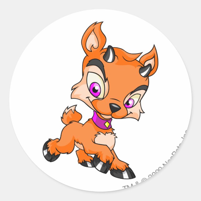 Ixi Orange Classic Round Sticker (Front)