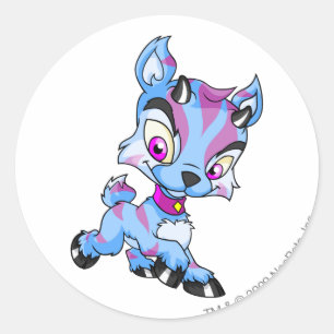 Ixi Striped Classic Round Sticker