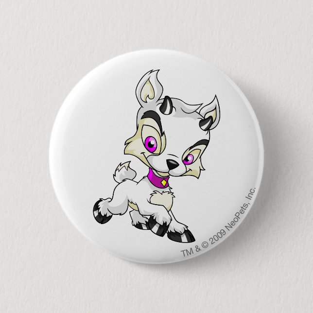 Ixi White 6 Cm Round Badge (Front)