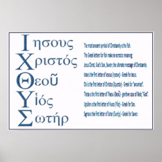IXOYE Acrostic (Blue) Poster