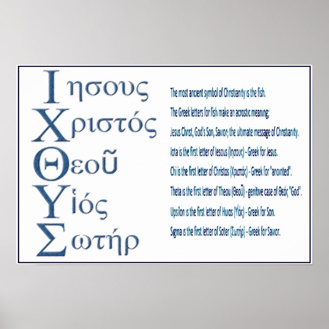 IXOYE Acrostic (Blue) Poster (Front)