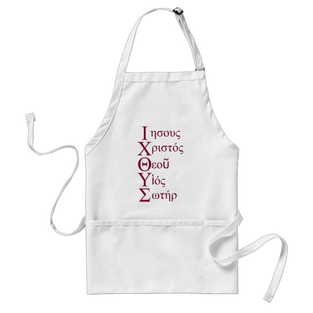 IXOYE Acrostic (Red) Standard Apron (Front)