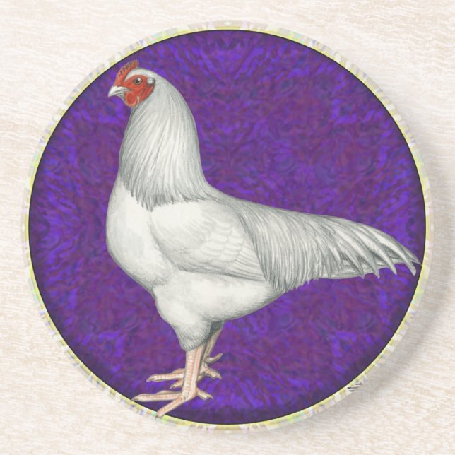 Ixworth Rooster Coaster (Front)