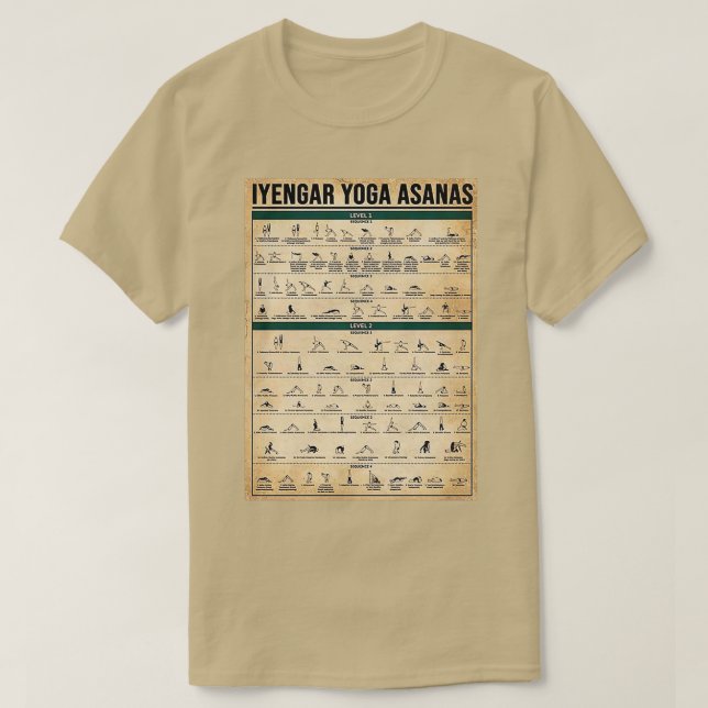 Iyengar yoga asanas T-Shirt (Design Front)