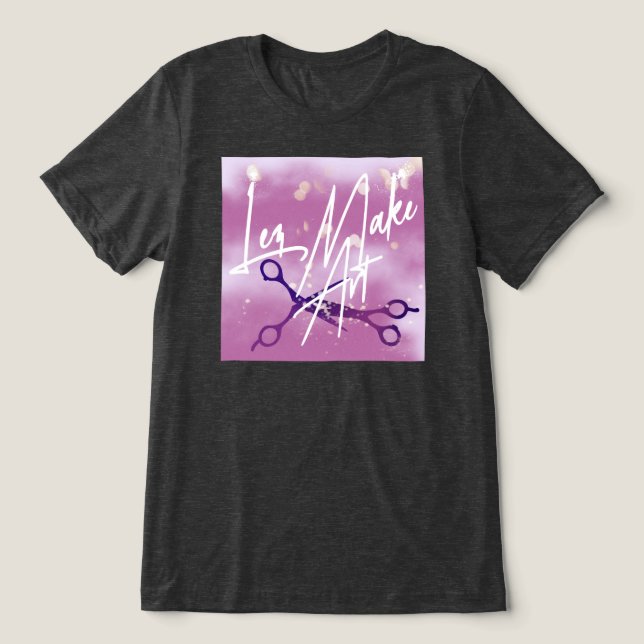 IYKYK Subtle Sapphic, wlw, Lez Make Art Scissors Tri-Blend Shirt (Design Front)