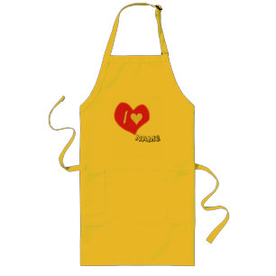 “I🤍You Heart – Cute Romantic Gift Design” Long Apron