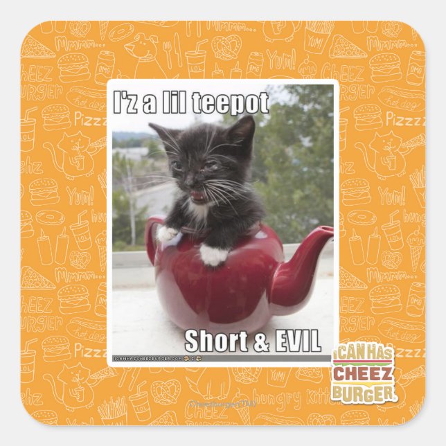 I'z a lil teepot square sticker (Front)