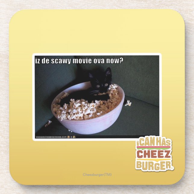 Iz de scawy movie ova now? coaster (Front)