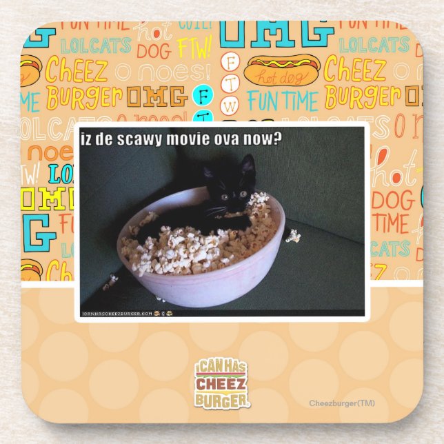 Iz de scawy movie ova now? coaster (Front)