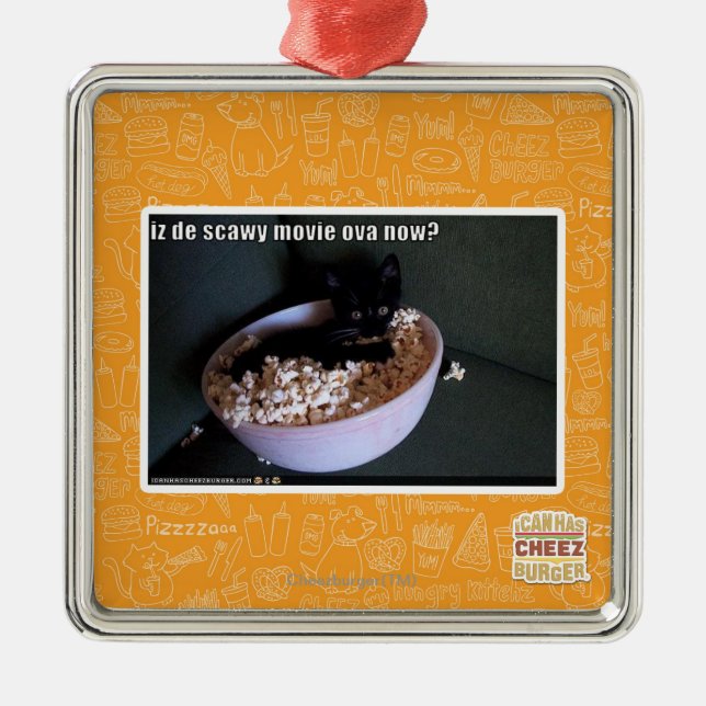 Iz de scawy movie ova now? metal tree decoration (Front)