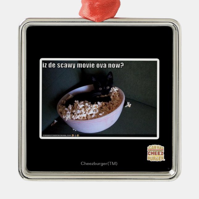 Iz de scawy movie ova now? metal tree decoration (Front)