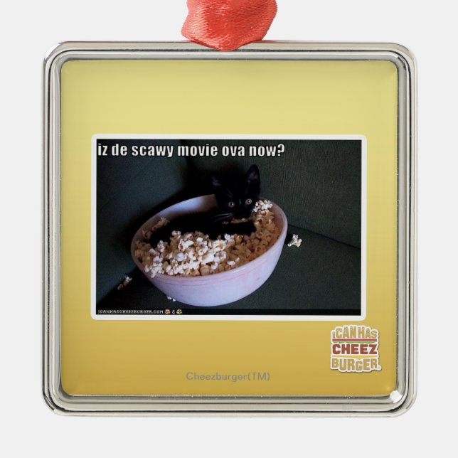 Iz de scawy movie ova now? metal tree decoration (Front)