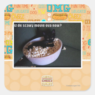 Iz de scawy movie ova now? square sticker