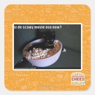 Iz de scawy movie ova now? square sticker