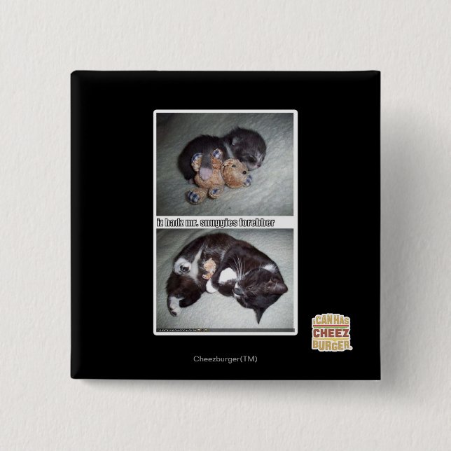 iz hadz mr. snuggies forebber 15 cm square badge (Front)