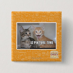 iz pikture time 15 cm square badge