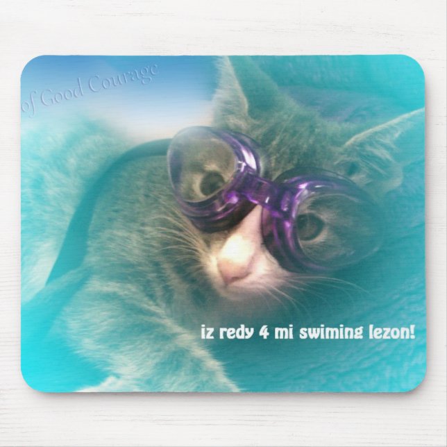 iz redy 2goz swiming! mouse mat (Front)