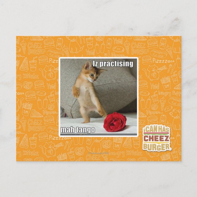 Iz training mah tango postcard (Front)