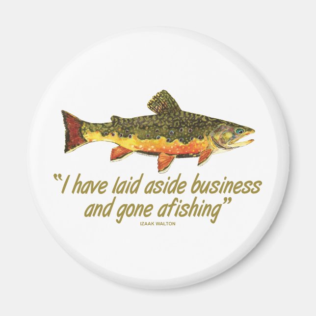 Izaak Walton Fishing Quote Magnet (Front)