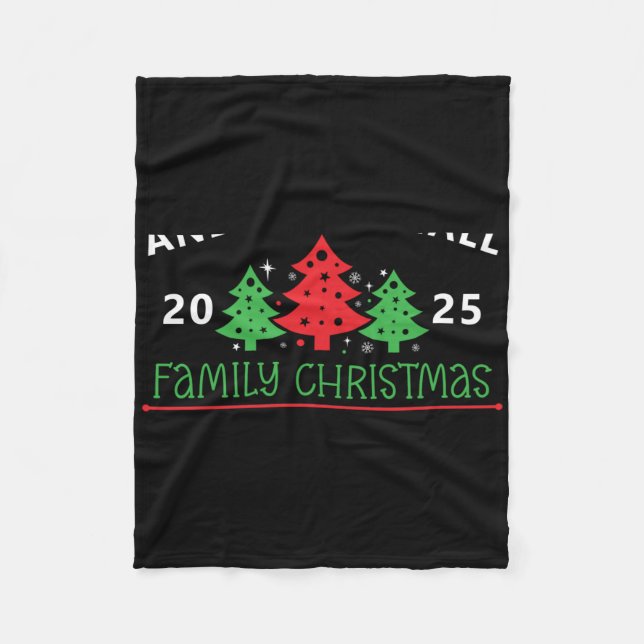 Izable Family Christmas Tree T Shirt  Fleece Blanket (Front)