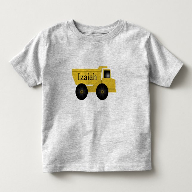 Izaiah Personalised Dump Truck Shirt (Front)