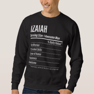 Izaiah Serving Size Nutrition Label Calories Sweatshirt