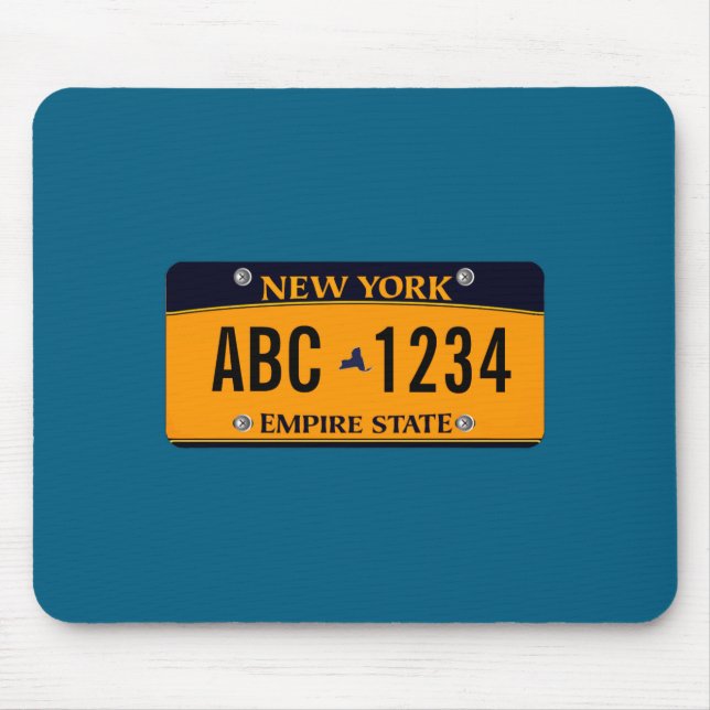 Ized New New York Vehicle Licence Plate _1  Mouse Mat (Front)