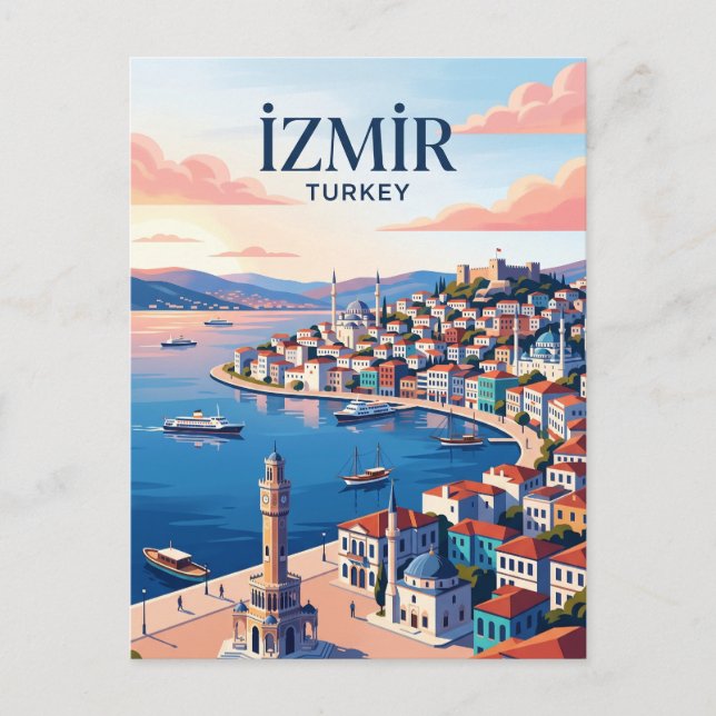 İzmir Skyline Turkey Postcard (Front)
