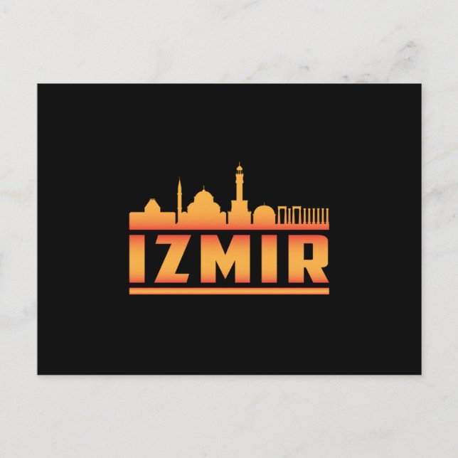 Izmir Turkey City Skyline Cityscape Funny Gift Postcard (Front)