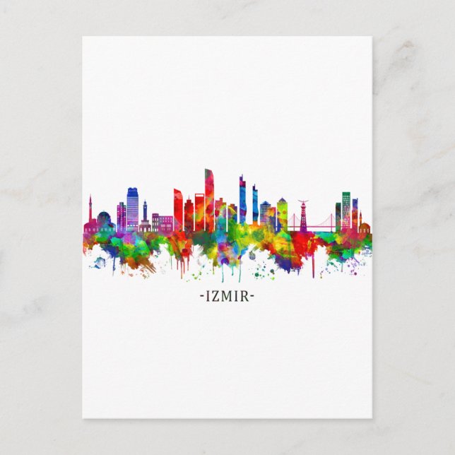 Izmir Turkey Skyline Holiday Postcard (Front)