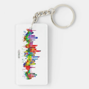 Izmir Turkey Skyline Key Ring
