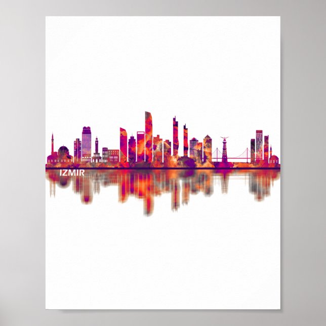 Izmir Turkey Skyline Poster (Front)