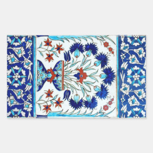 Iznik ceramics rectangular sticker