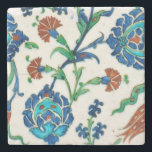 iznik ceramics Stone Coaster<br><div class="desc">Traditional for Turkey floral design. Colour photo from Topkapi palace in Istanbul,  Turkey</div>
